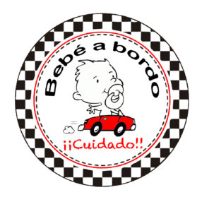 Pegatina Bebé a Bordo CUIDADO 2