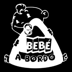 Pegatina Bebé abrazando señal