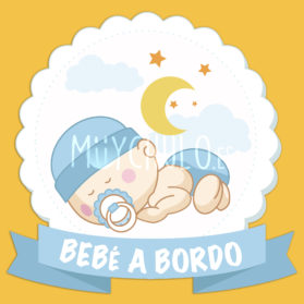 Pegatina Bebé a bordo Bebé durmiendo