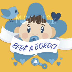 Pegatina Bebé a bordo Niño estrella