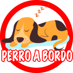 Pegatina Perro durmiendo