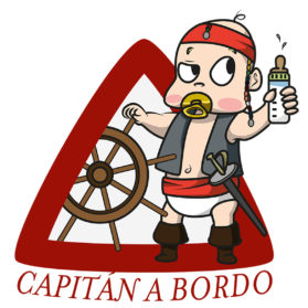 Pegatina Capitán a bordo