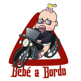 Pegatina Bebé a bordo en moto