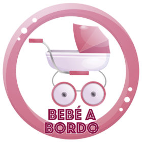 Pegatina Carrito a bordo