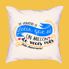 Cojín Te volvería a decir que sí FELIZ ANIVERSARIO