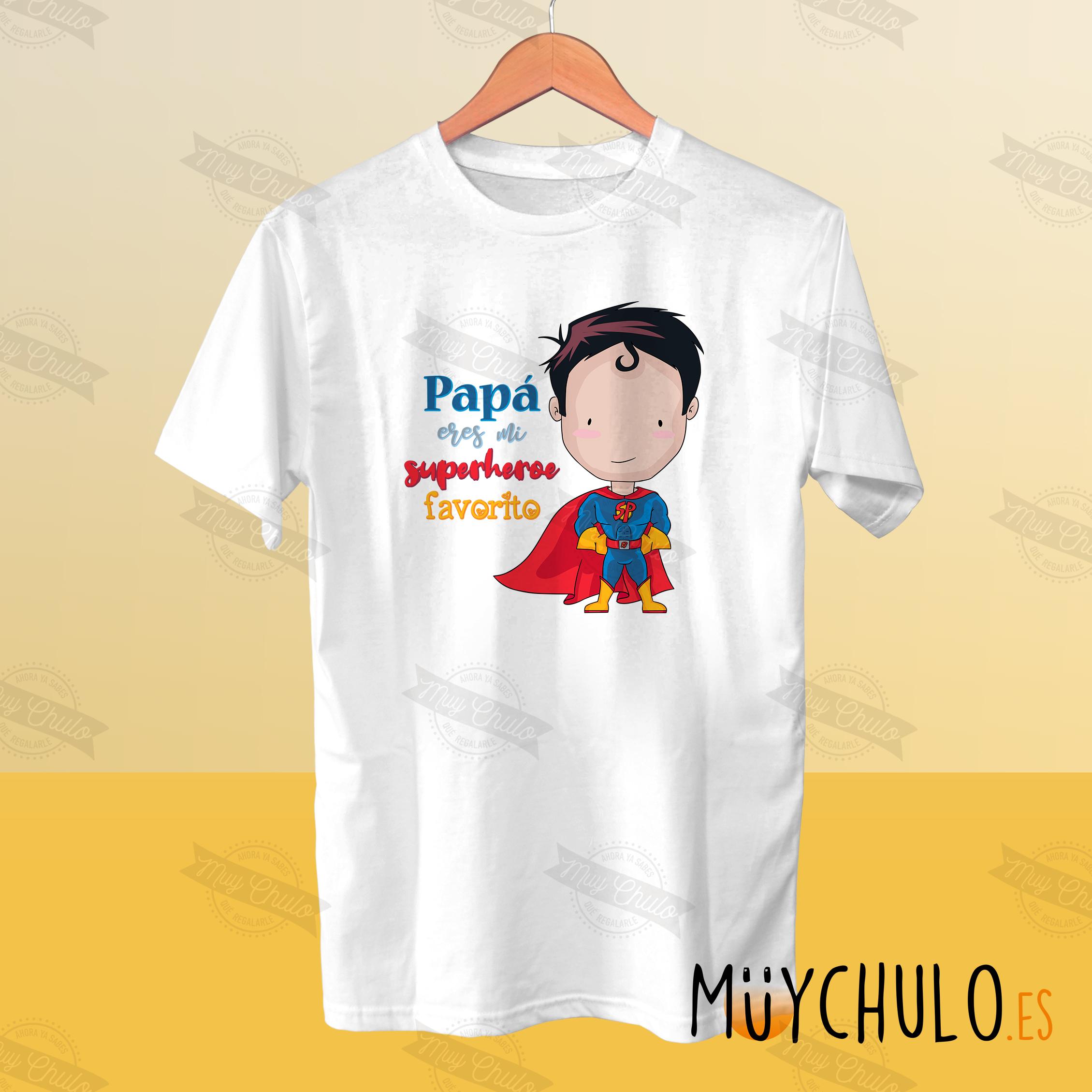 Resolver Sada Atrevimiento Camiseta Papá eres mi superhéroe favorito - MuyChulo DÍA DEL PADRE