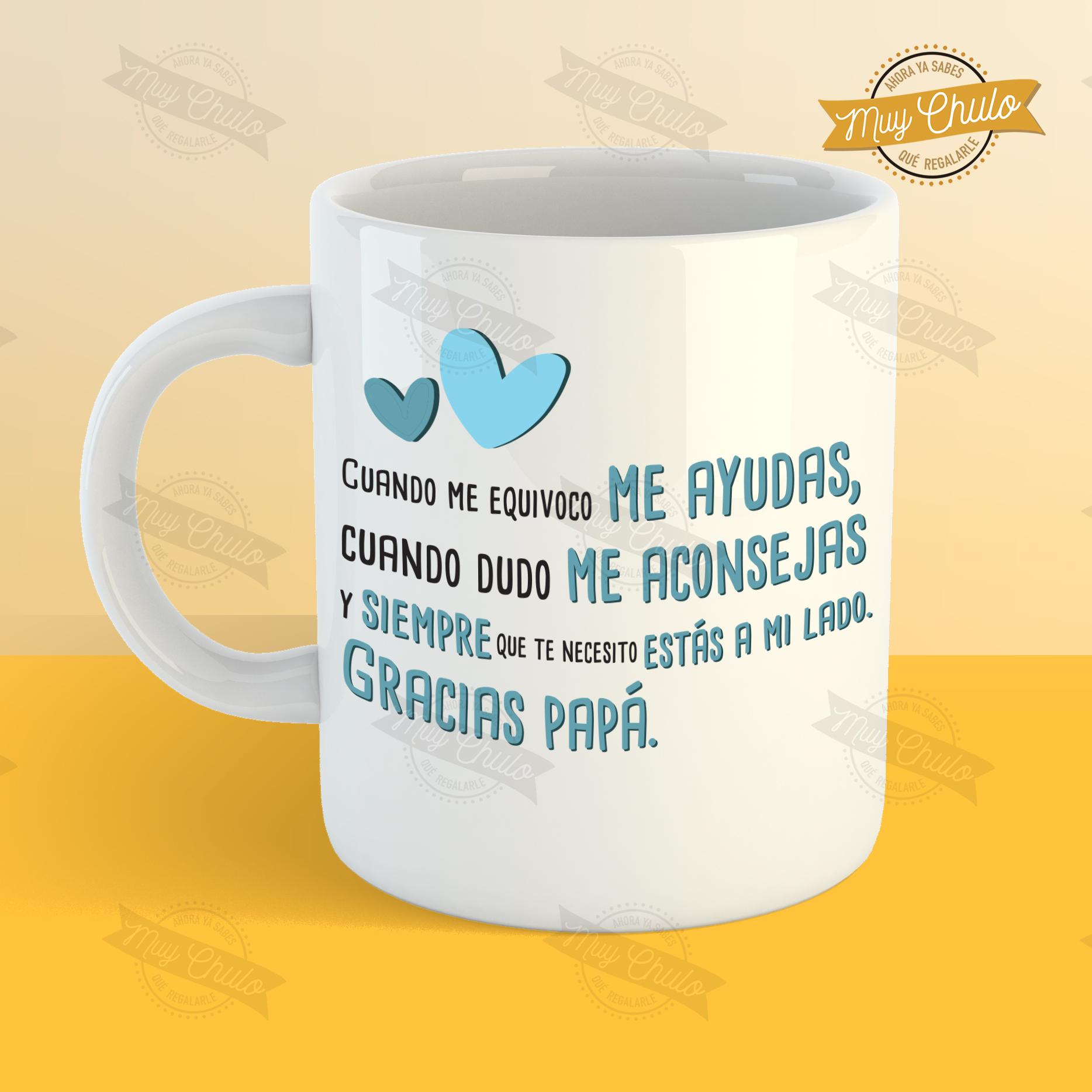 Taza CUIDADO Papá en prácticas - MuyChulo Regalos Originales DÍA DEL PADRE