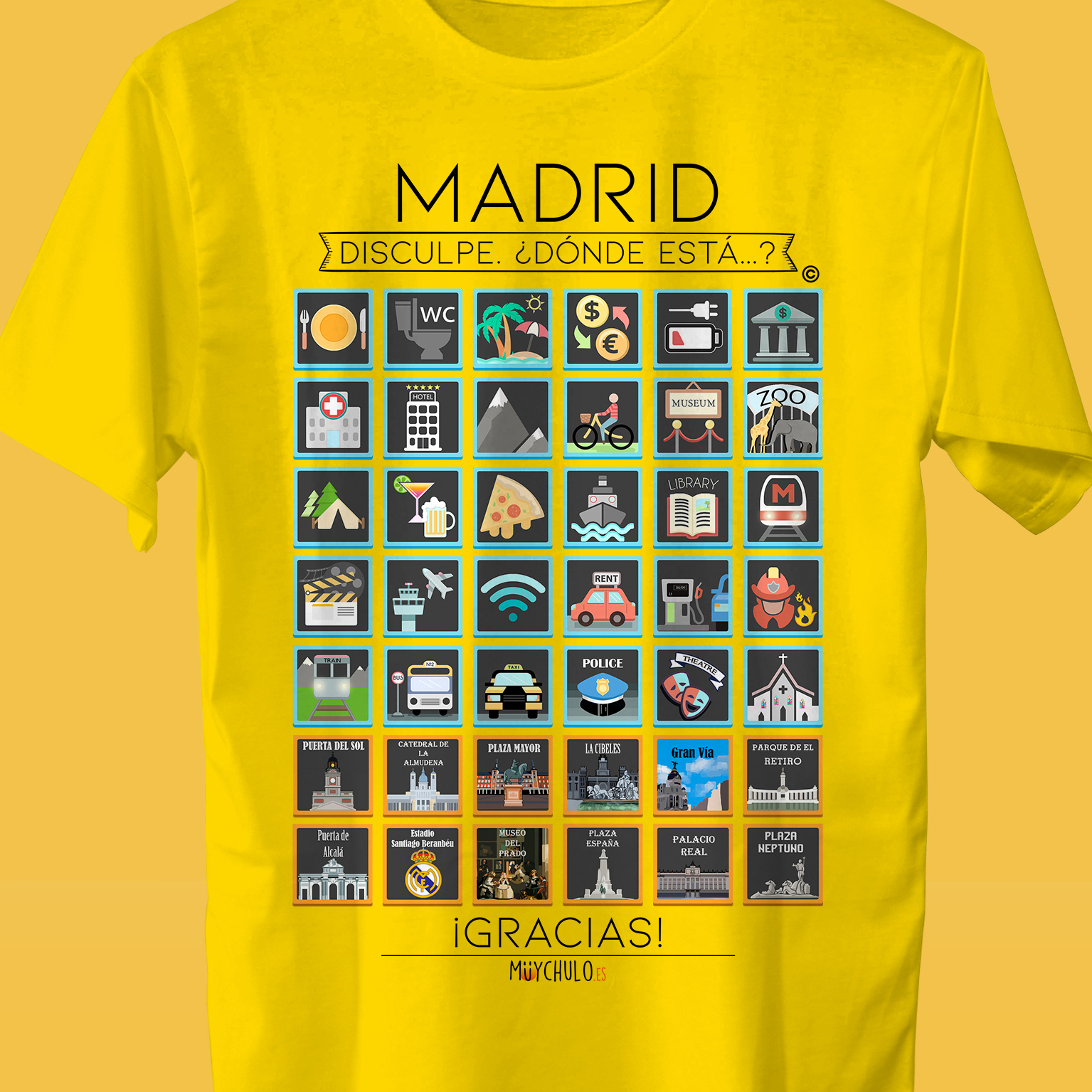 MADRID Camiseta Viajeros - MuyChulo Regalos Originales