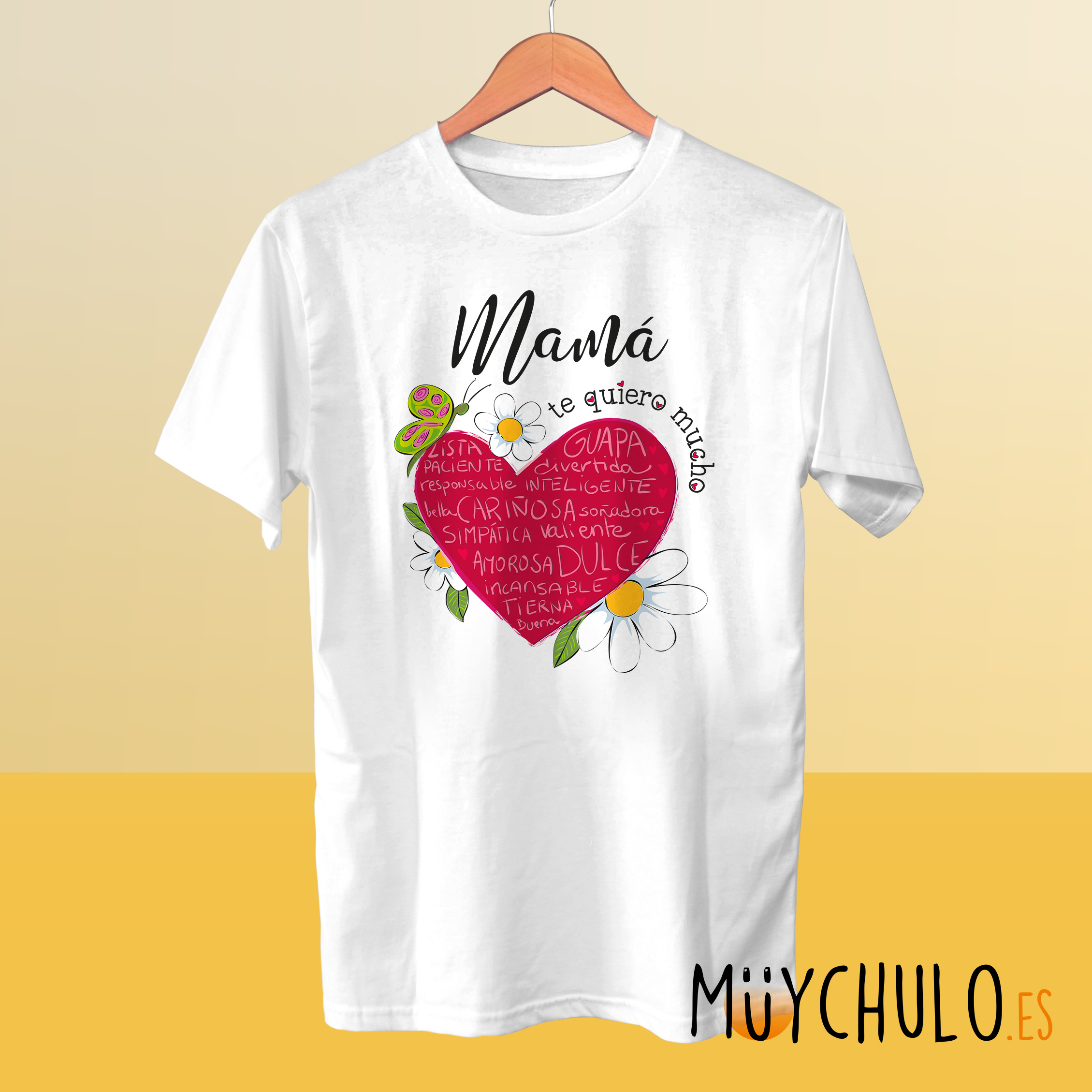 Camiseta Mamá Te Quiero Mucho Muychulo Regalos