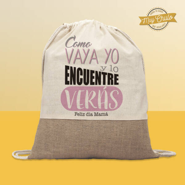 Mochila de cuerdas Orgánica Como Vaya yo y lo encuentre Verás